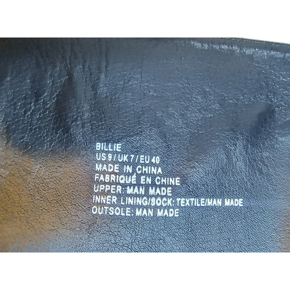 Black Over the Knee‎ Boots Size 9 Women's Faux Leather Zip Up Riding Fashion